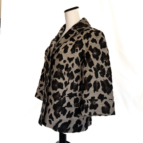 Lafayette 148 Leopard Coat 6 - Picture 2 of 13